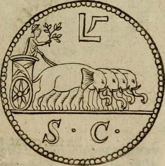 An illustration from L. Annaeus Florus, 1680, leaf 208