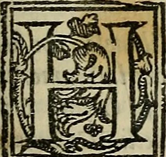 An illustration from La nobilta di Milano, diuisa in sei libri. Nel primo, si narra di tvtti i santi, e beati, di patria milanesi. Co'l numero, e nome de' corpi santi, e reliquie notabili, chiese, monasterij, hospitali, e case pie, che sono nella città, e diocesi di Milano. Nel secondo, si descriuono tutti i papi, cardinali, arciuescoui, vescoui, e prelati graduati milanesi. Nel terzo, si ragiona di tutti i letterati, e componitori milanesi, in qualunque sorte de studij. Nel quarto, si tratta di tutti i rè, imperatori, & huomini valenti, famosi nella militia dell'istessa patria. Con le guerre fatte da milanesi, con altre città. Nel quinto, si fauella de' pittori, scultori, architteti, miniatori, & altri virtuosi, in diuerse sorti di virtù, milanesi. Nel sesto, leggesi le grandezze de' milanesi, la nobiltà di molte casate, le fertilità de' campi, l'anticaglie, e quei c'hanno dominato questa città, et altre cose degne da sapersi, 1595, leaf 204
