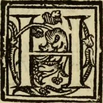 An illustration from La nobilta di Milano, diuisa in sei libri. Nel primo, si narra di tvtti i santi, e beati, di patria milanesi. Co'l numero, e nome de' corpi santi, e reliquie notabili, chiese, monasterij, hospitali, e case pie, che sono nella città, e diocesi di Milano. Nel secondo, si descriuono tutti i papi, cardinali, arciuescoui, vescoui, e prelati graduati milanesi. Nel terzo, si ragiona di tutti i letterati, e componitori milanesi, in qualunque sorte de studij. Nel quarto, si tratta di tutti i rè, imperatori, & huomini valenti, famosi nella militia dell'istessa patria. Con le guerre fatte da milanesi, con altre città. Nel quinto, si fauella de' pittori, scultori, architteti, miniatori, & altri virtuosi, in diuerse sorti di virtù, milanesi. Nel sesto, leggesi le grandezze de' milanesi, la nobiltà di molte casate, le fertilità de' campi, l'anticaglie, e quei c'hanno dominato questa città, et altre cose degne da sapersi, 1595, leaf 65