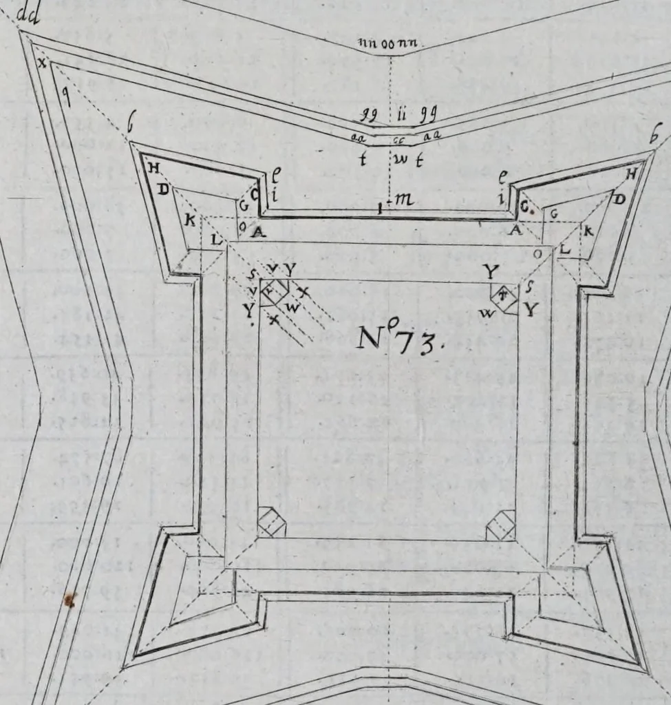 An illustration from La nouvelle fortification, 1645, leaf 104