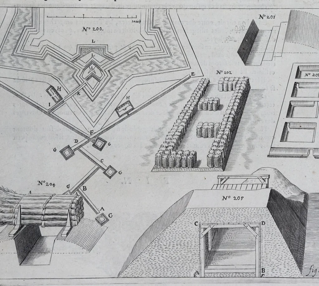 An illustration from La nouvelle fortification, 1645, leaf 245
