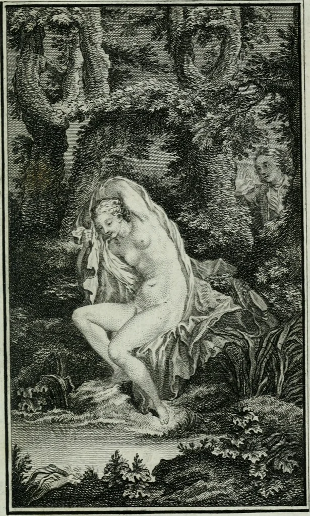 An illustration from La nouvelle Zélis au bain, poeme en six chants, 1768, leaf 42