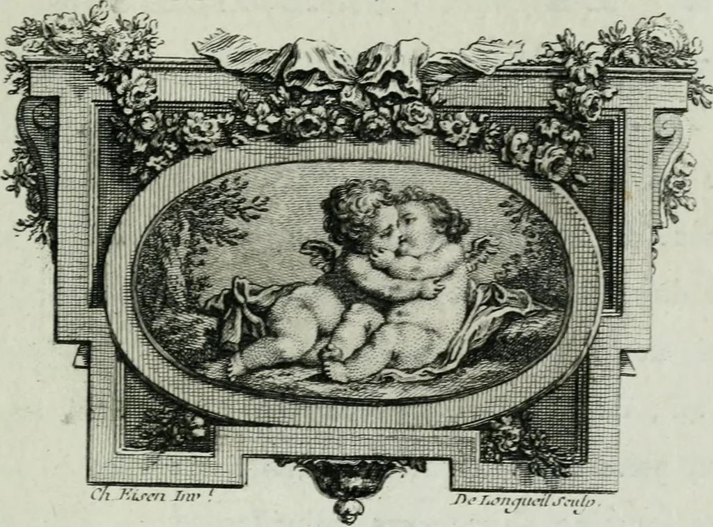 An illustration from La nouvelle Zélis au bain, poeme en six chants, 1768, leaf 68