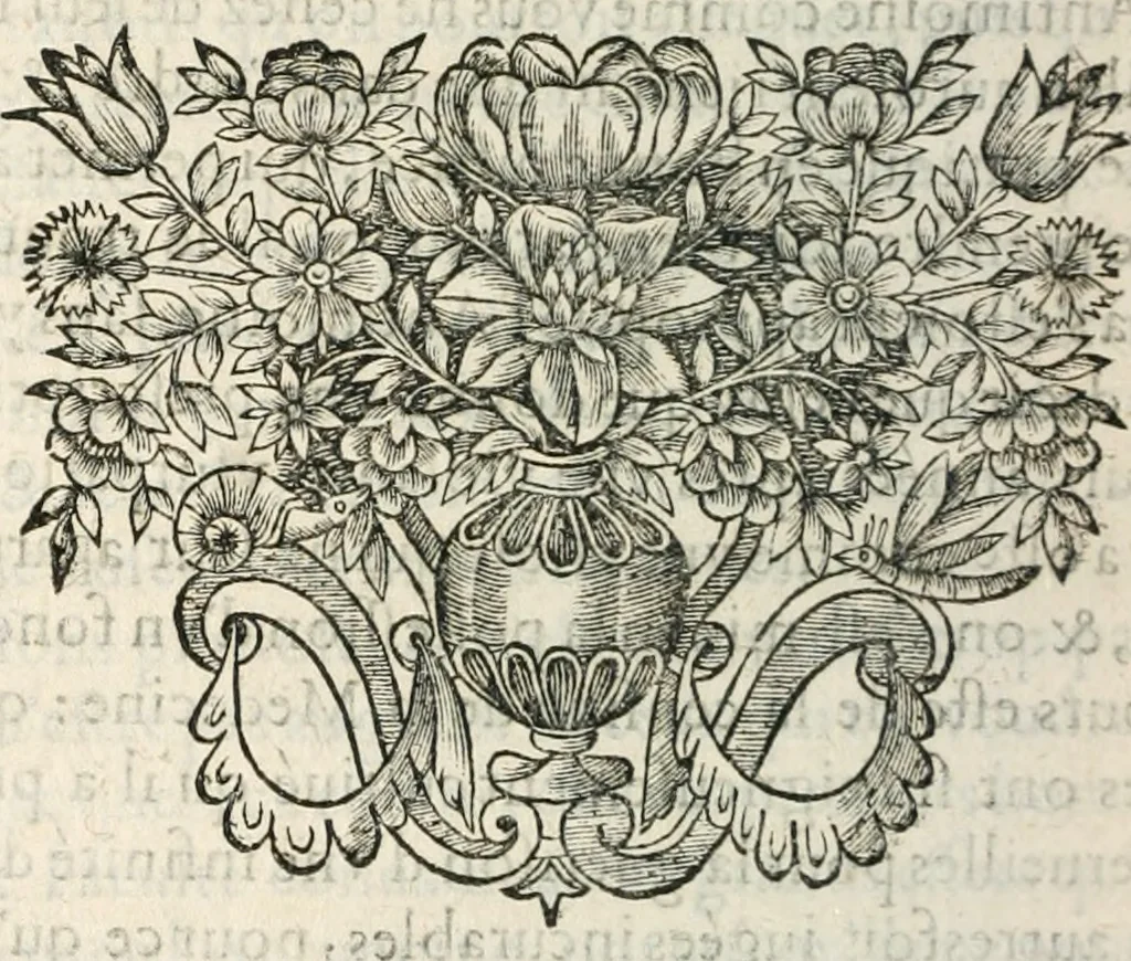 An illustration from L'antimoine ivstifié et l'antimoine triomphant, ov, Discours apologetique faisant voir que la poudre, & le vin emetique & les autres remedes tirés de l'antomoine ne sont point veneneux, mais souuerains pour guerir la pluspart des maladies, qui y sont exactement expliquées : auec leurs preparations les plus curieuses, tant de la pharmacie, que de la chymie, 1653, leaf 213