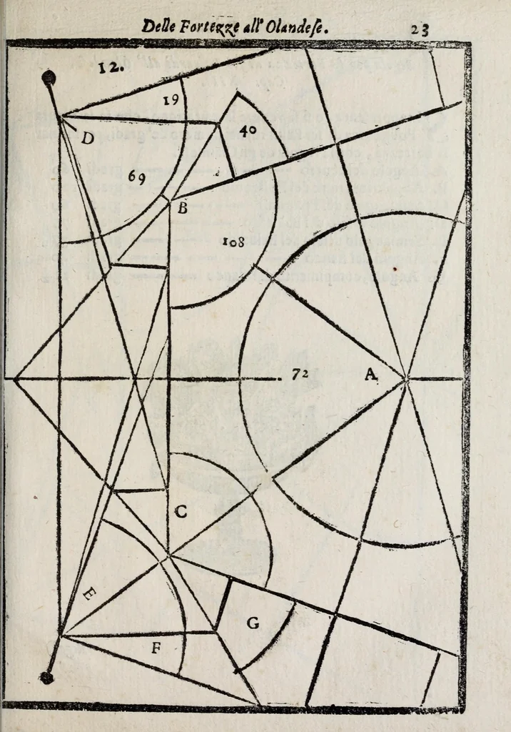 An illustration from La nuoua architettura militare d'antica rinouata, 1683, leaf 45