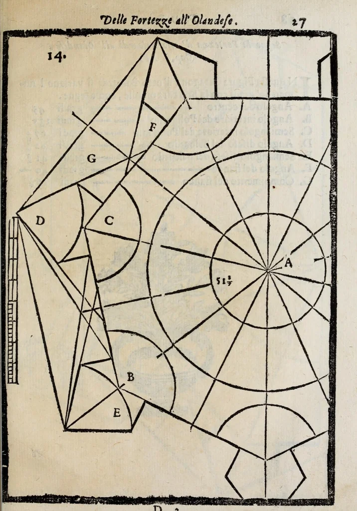 An illustration from La nuoua architettura militare d'antica rinouata, 1683, leaf 49