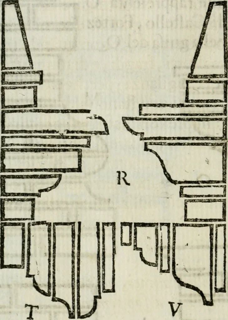 An illustration from La nuova architettura civile, e militare, 1717, leaf 121