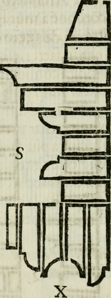An illustration from La nuova architettura civile, e militare, 1717, leaf 121
