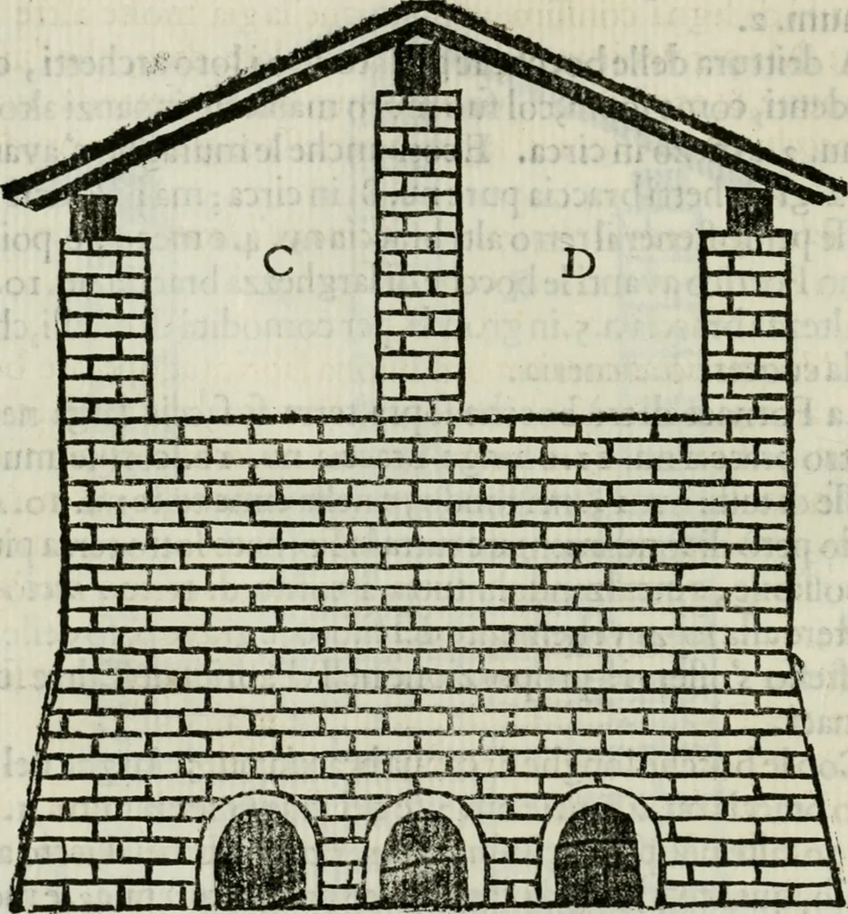 An illustration from La nuova architettura civile, e militare, 1717, leaf 125