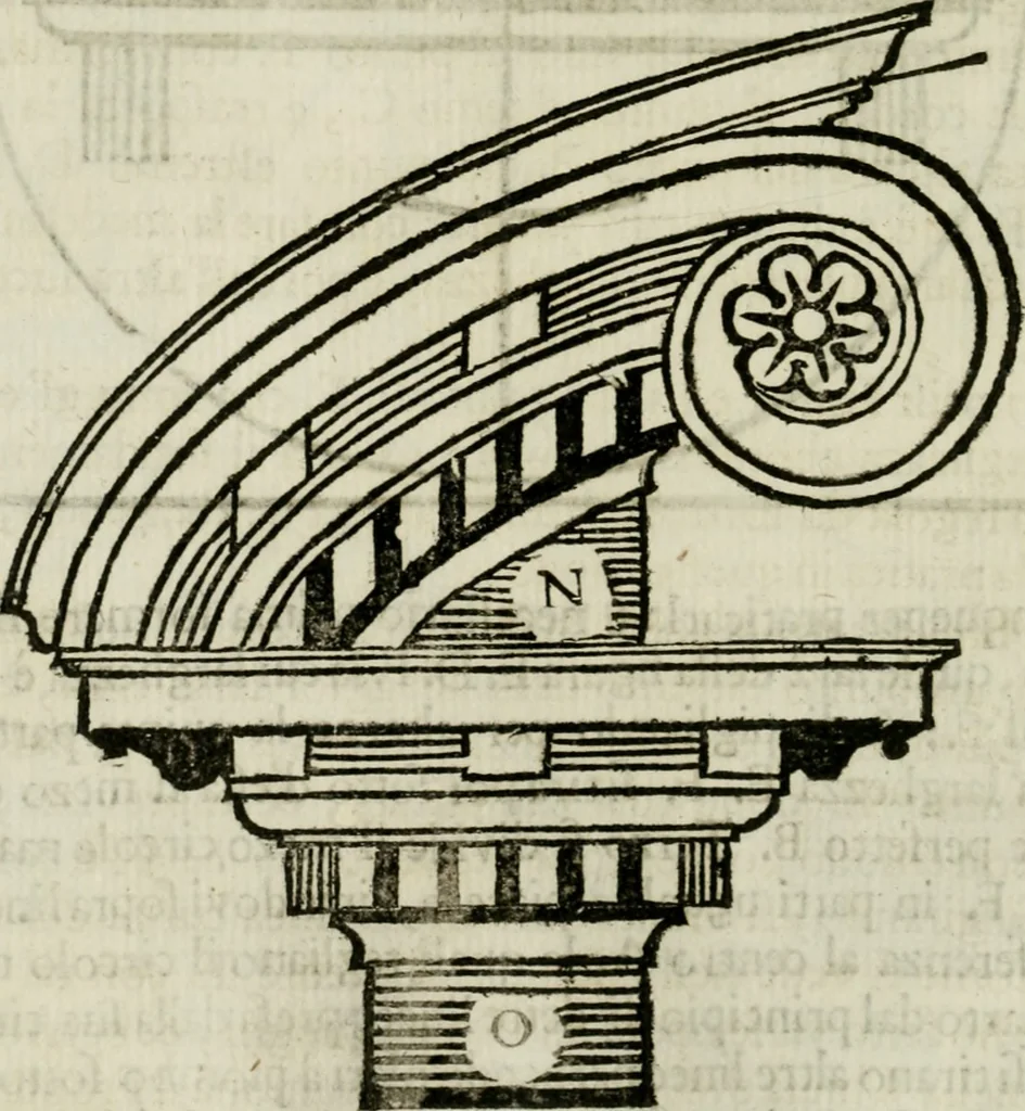 An illustration from La nuova architettura civile, e militare, 1717, leaf 157