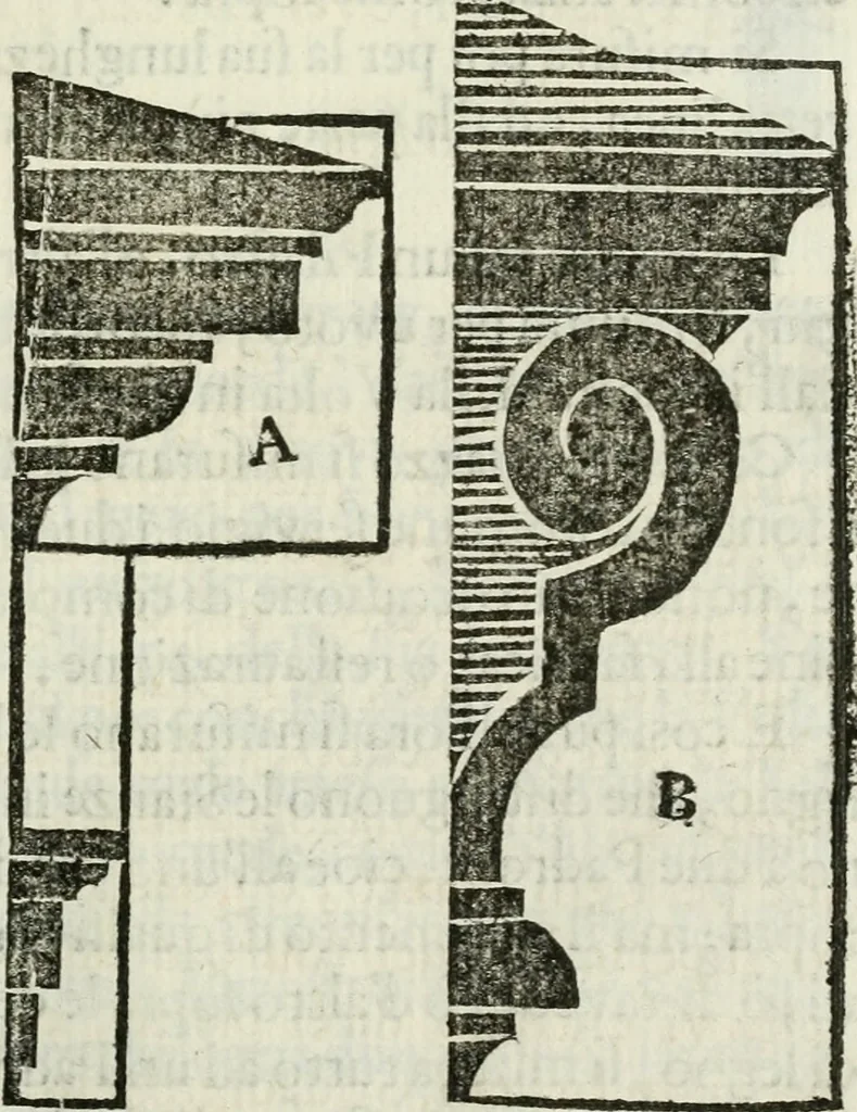 An illustration from La nuova architettura civile, e militare, 1717, leaf 180