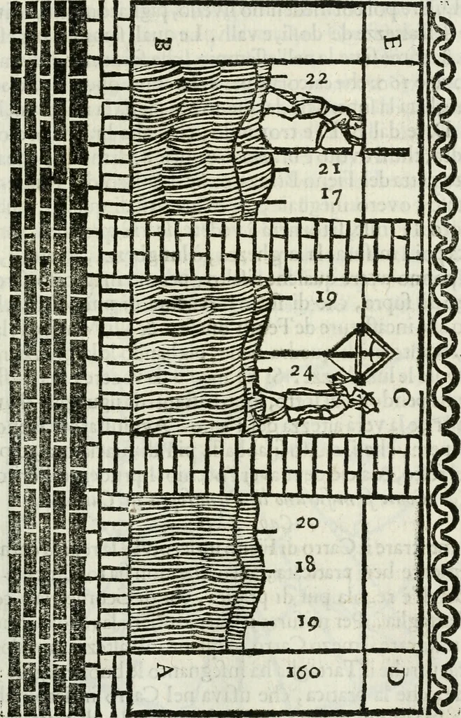 An illustration from La nuova architettura civile, e militare, 1717, leaf 212
