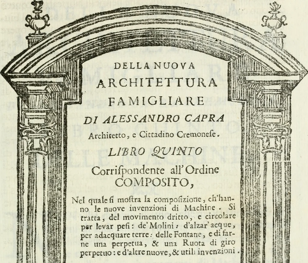 An illustration from La nuova architettura civile, e militare, 1717, leaf 284