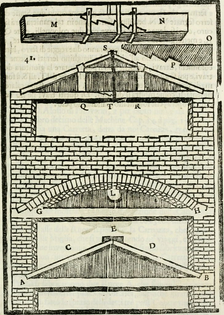 An illustration from La nuova architettura civile, e militare, 1717, leaf 374