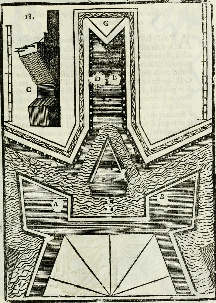 An illustration from La nuova architettura civile, e militare, 1717, leaf 440
