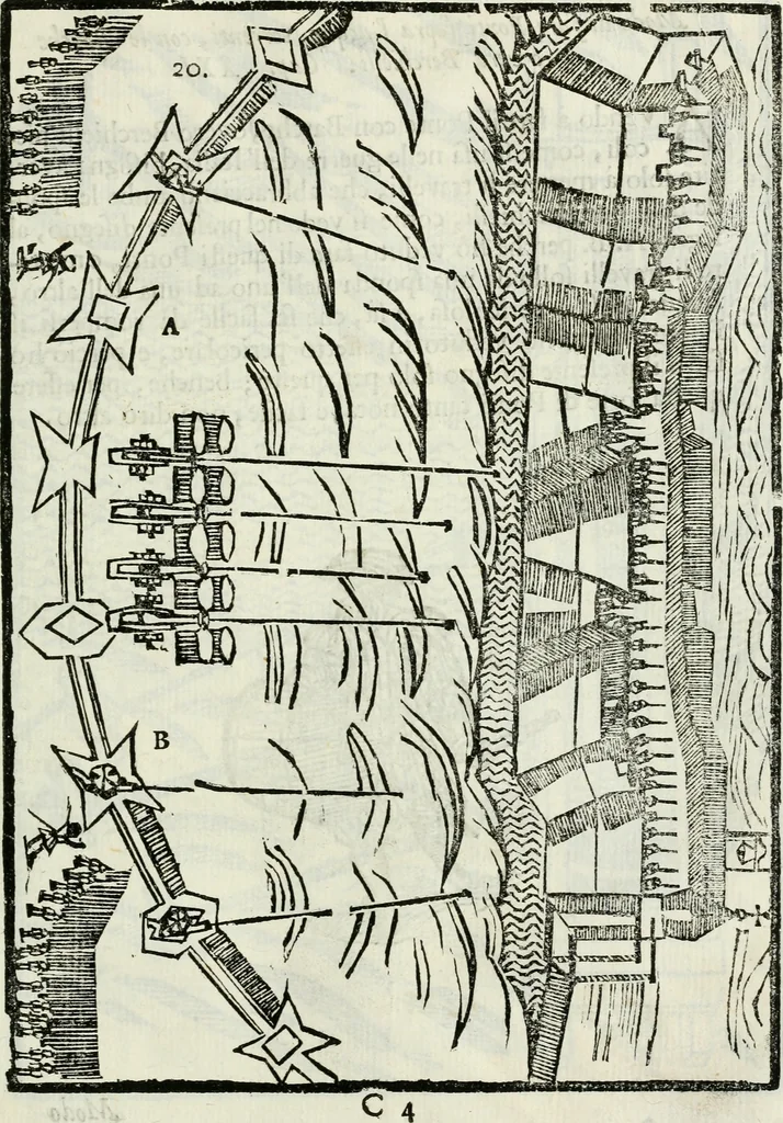 An illustration from La nuova architettura civile, e militare, 1717, leaf 444