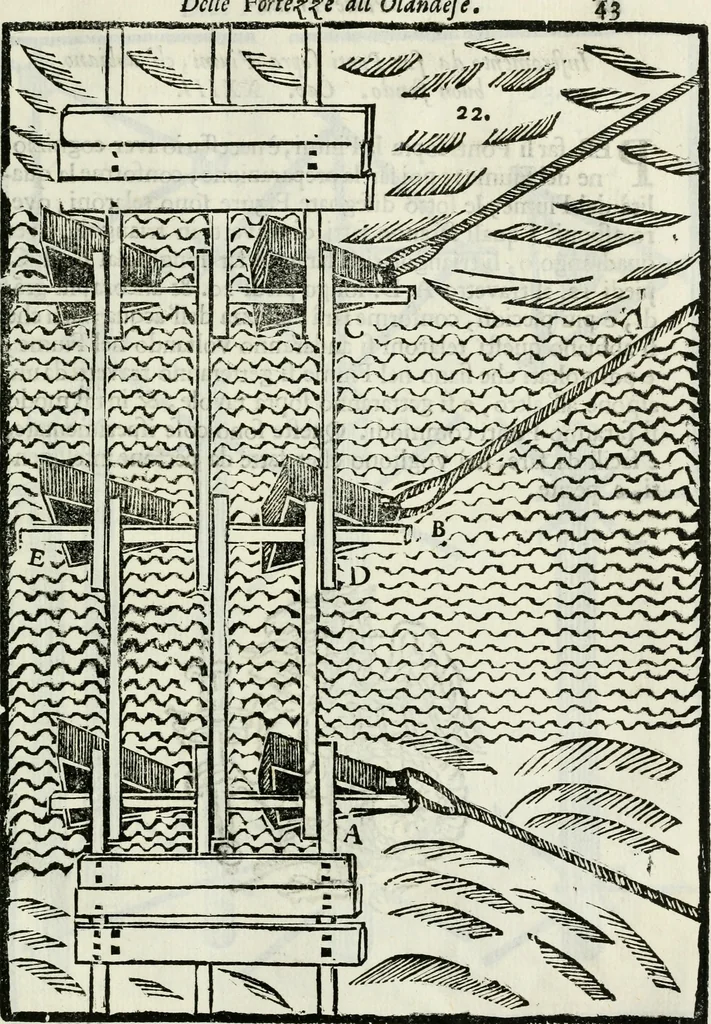 An illustration from La nuova architettura civile, e militare, 1717, leaf 448
