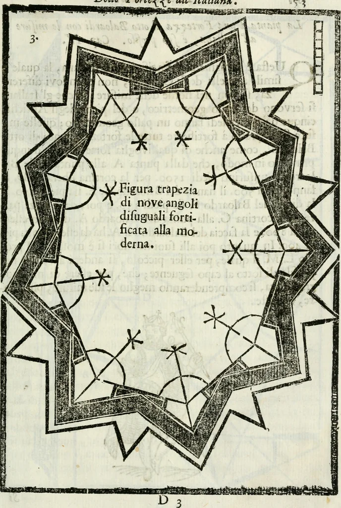 An illustration from La nuova architettura civile, e militare, 1717, leaf 458