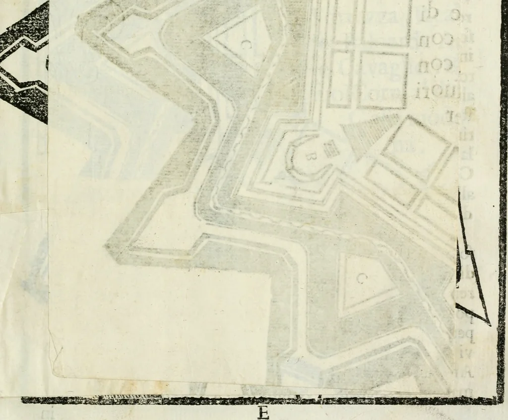 An illustration from La nuova architettura civile, e militare, 1717, leaf 472