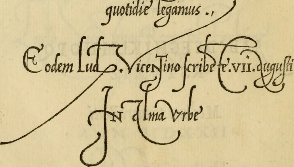 An illustration from La operina di Ludouico Vicentino, da imparare di scriuere littera cancellarescha, 1524, leaf 29