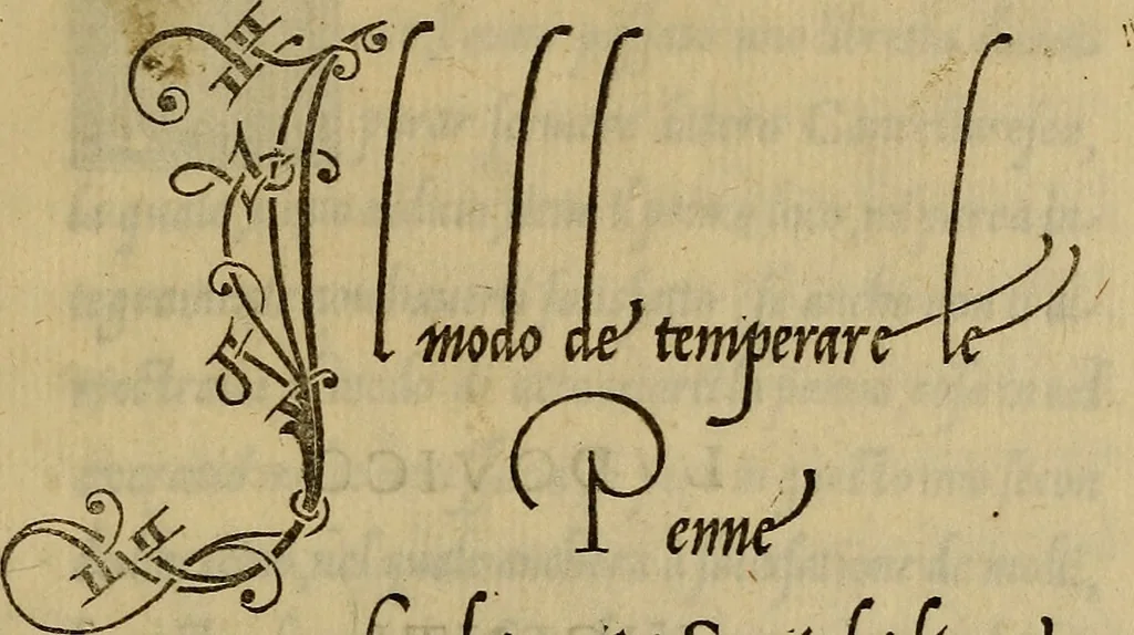 An illustration from La operina di Ludouico Vicentino, da imparare di scriuere littera cancellarescha, 1524, leaf 36