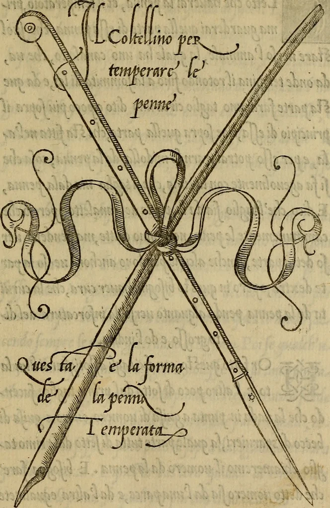 An illustration from La operina di Ludouico Vicentino, da imparare di scriuere littera cancellarescha, 1524, leaf 40