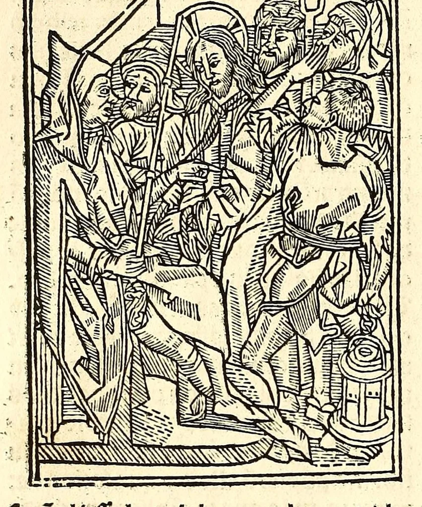 An illustration from Comiença la passion del eterno principe Ihesu [Christo] : en roma[n]çe., leaf 22