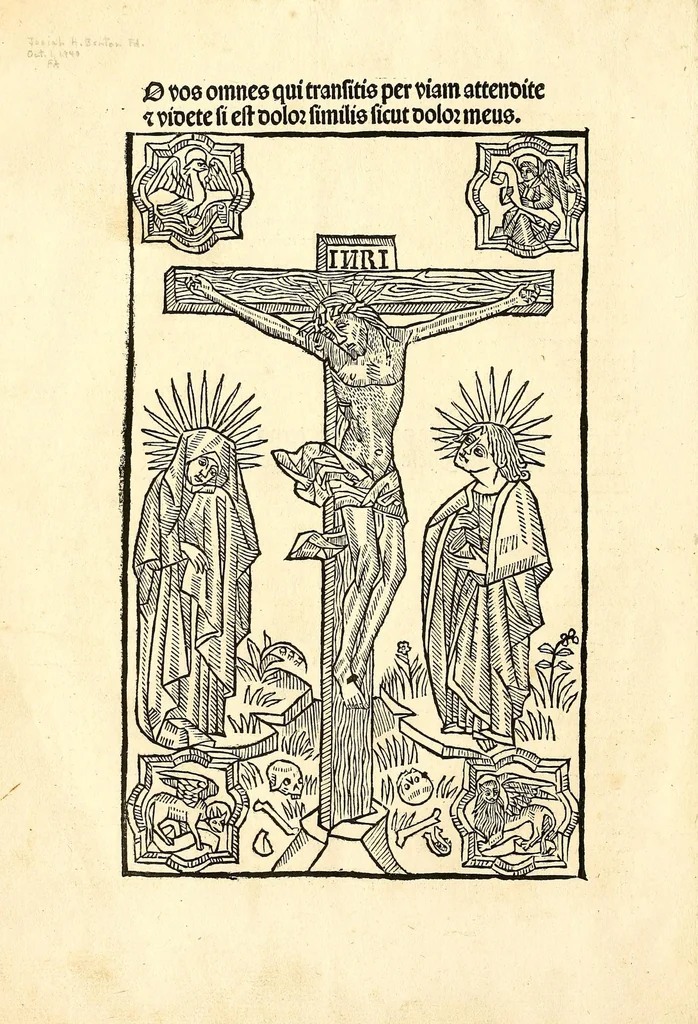 An illustration from Comiença la passion del eterno principe Ihesu [Christo] : en roma[n]çe., leaf 6