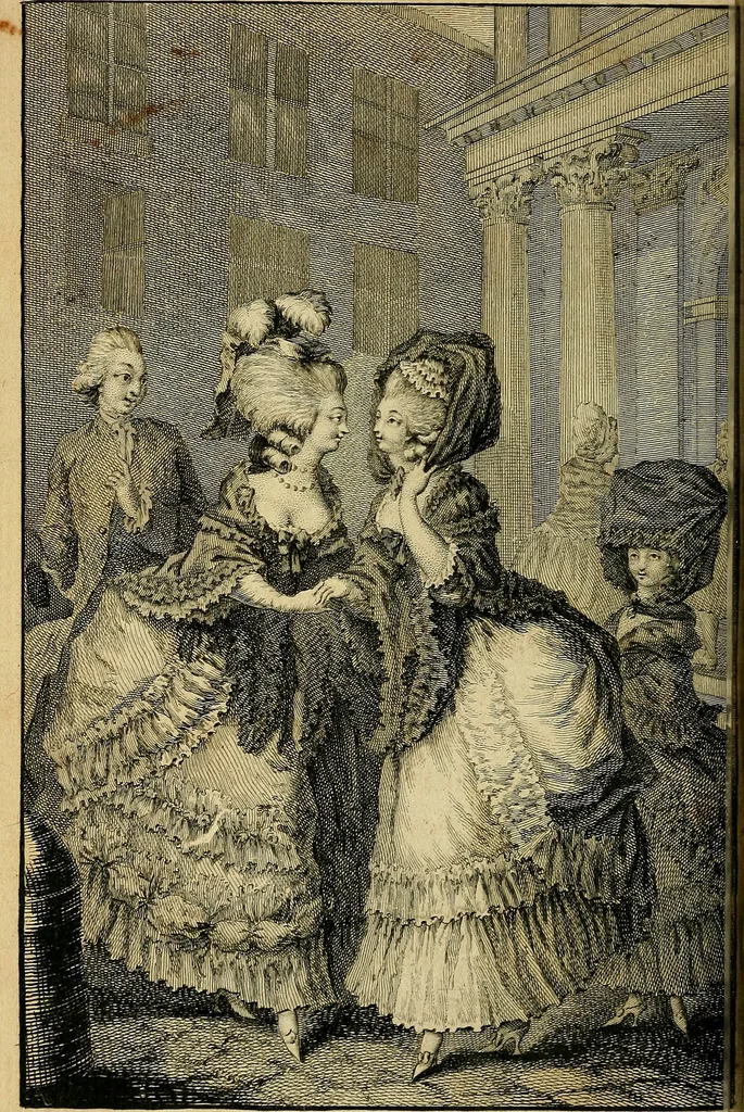 An illustration from La paysane pervertie, ou Les dangers de la ville : histoire d'Ursule R**, sur d'Edmond, le paysan, mise-au-jour d'après les véritables lettres des personages ..., 1784, leaf 157