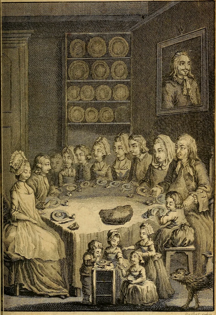 An illustration from La paysane pervertie, ou Les dangers de la ville : histoire d'Ursule R**, sur d'Edmond, le paysan, mise-au-jour d'après les véritables lettres des personages ..., 1784, leaf 48