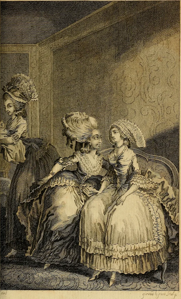 An illustration from La paysane pervertie, ou Les dangers de la ville : histoire d'Ursule R**, sur d'Edmond, le paysan, mise-au-jour d'après les véritables lettres des personages ..., 1784, leaf 248