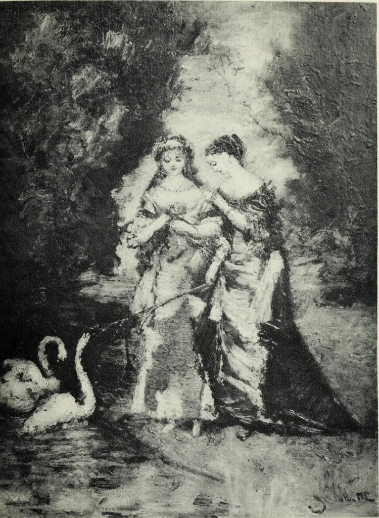 An illustration from La peinture française au XIXe siècle, 1900, leaf 48