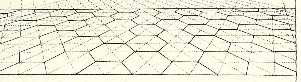 An illustration from La perspectiue affranchie : contenant la vraye et naturele pratique jusques icy inconnue, et jugée impossible, par laquelle l'on peut representer toutes sortes de figures, planes ou solides, droites ou inclinées, et leurs ombres pareillement, par leurs propres lignes : et en faire vne infinite de semblables, de toutes grandeurs, et en tous lieux, par vn seul et mesme moyen : sans tracer ny supposer le plan geometral ordinaire : avec la theorie familiere, 1661, leaf 45
