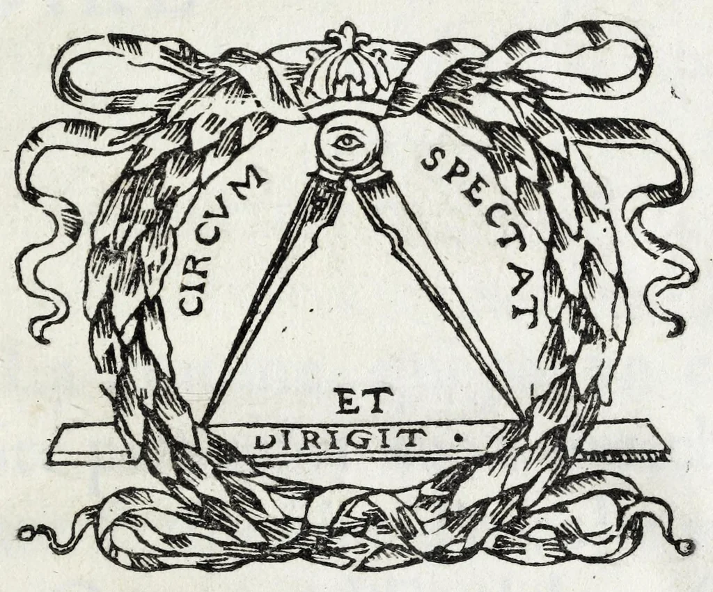 An illustration from La perspectiue d'Euclide, 1662, leaf 9