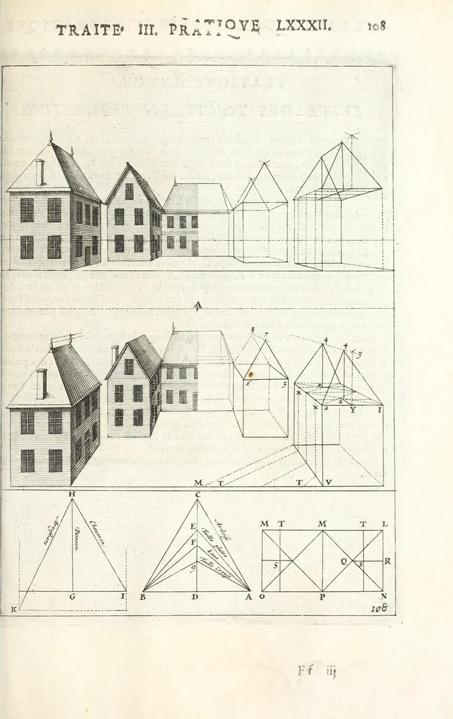 An illustration from La perspectiue pratique : necessaire a tous peintres, graueurs, sculpteurs, architectes, orfeures, brodeurs, tapissiers, et autres qui se meslent de desseigner, 1647, leaf 289