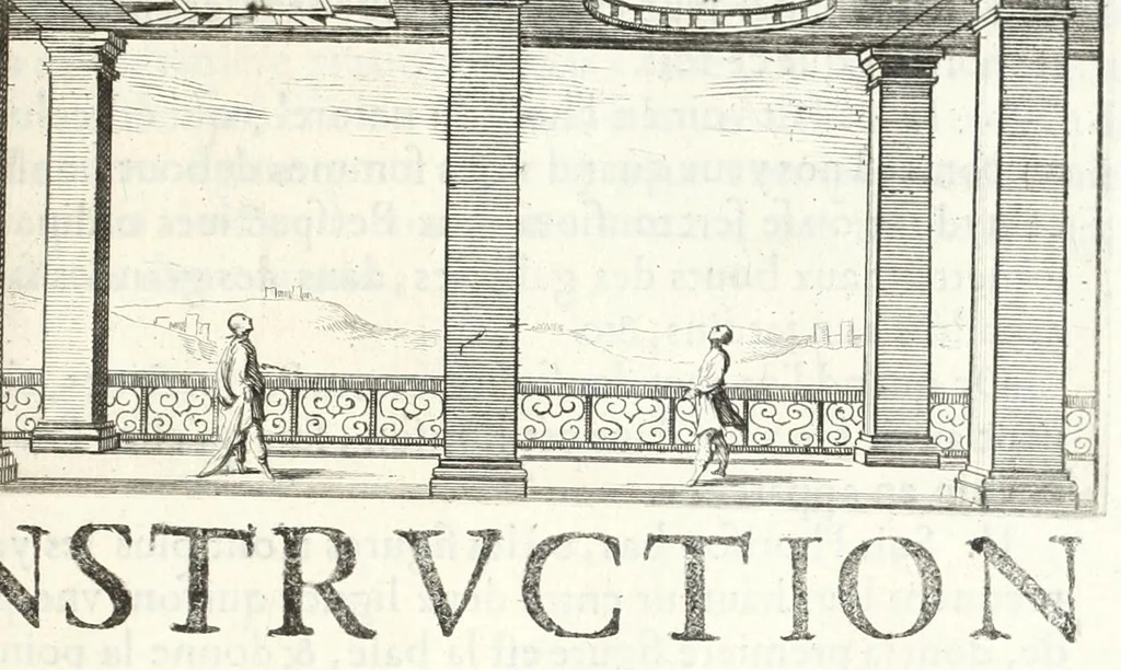 An illustration from La perspectiue pratique : necessaire a tous peintres, graueurs, sculpteurs, architectes, orfeures, brodeurs, tapissiers, et autres qui se meslent de desseigner, 1647, leaf 315
