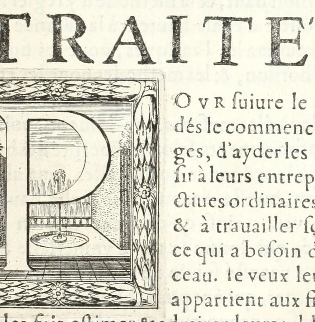 An illustration from La perspectiue pratique : necessaire a tous peintres, graueurs, sculpteurs, architectes, orfeures, brodeurs, tapissiers, et autres qui se meslent de desseigner, 1647, leaf 315