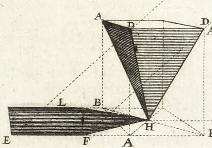 An illustration from La perspectiue pratique : necessaire a tous peintres, graueurs, sculpteurs, architectes, orfeures, brodeurs, tapissiers, et autres qui se meslent de desseigner, 1647, leaf 351