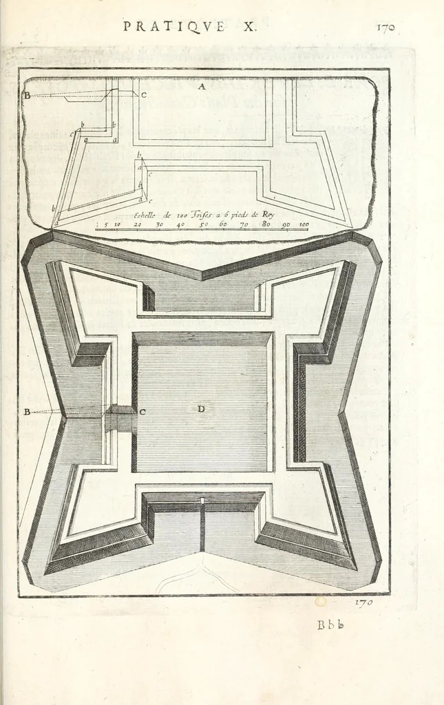 An illustration from La perspectiue pratique : necessaire a tous peintres, graueurs, sculpteurs, architectes, orfeures, brodeurs, tapissiers, et autres qui se meslent de desseigner, 1647, leaf 437