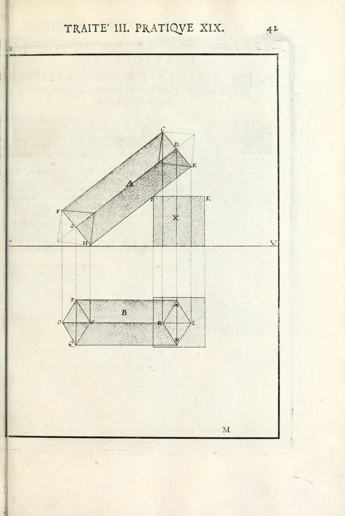 An illustration from La perspectiue pratique : necessaire a tous peintres, graueurs, sculpteurs, architectes, orfeures, brodeurs, tapissiers, et autres qui se meslent de desseigner, 1647, leaf 119