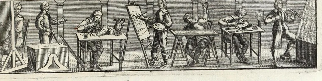 An illustration from La perspectiue pratique : necessaire a tous peintres, graueurs, sculpteurs, architectes, orfeures, brodeurs, tapissiers, et autres qui se meslent de desseigner, 1647, leaf 21
