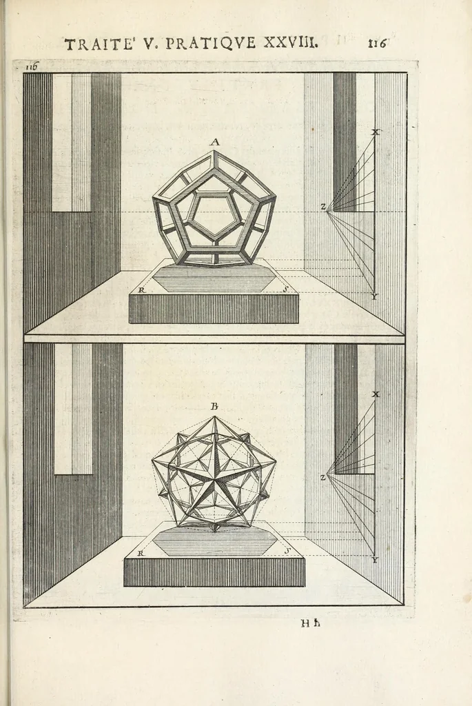 An illustration from La perspectiue pratique : necessaire a tous peintres, graueurs, sculpteurs, architectes, orfeures, brodeurs, tapissiers, et autres qui se meslent de desseigner, 1647, leaf 271