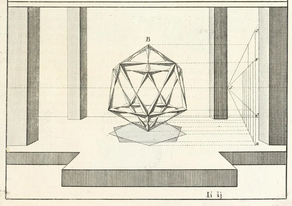 An illustration from La perspectiue pratique : necessaire a tous peintres, graueurs, sculpteurs, architectes, orfeures, brodeurs, tapissiers, et autres qui se meslent de desseigner, 1647, leaf 281
