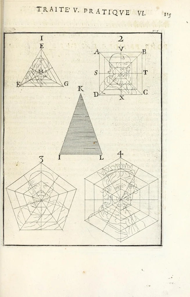 An illustration from La perspectiue pratique : necessaire a tous peintres, graueurs, sculpteurs, architectes, orfeures, brodeurs, tapissiers, et autres qui se meslent de desseigner, 1647, leaf 307