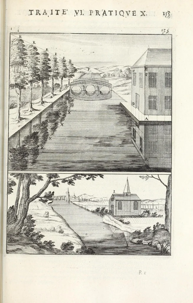 An illustration from La perspectiue pratique : necessaire a tous peintres, graueurs, sculpteurs, architectes, orfeures, brodeurs, tapissiers, et autres qui se meslent de desseigner, 1647, leaf 357