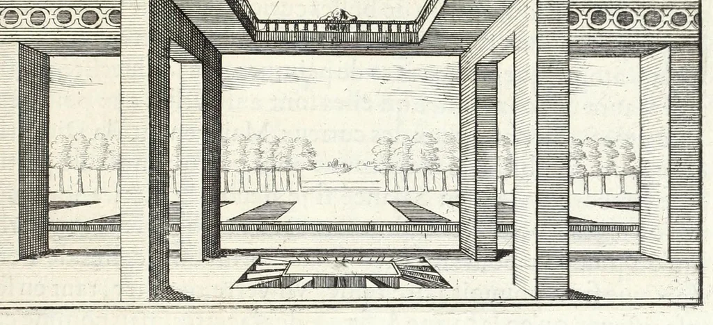 An illustration from La perspectiue pratique : necessaire a tous peintres, graueurs, sculpteurs, architectes, orfeures, brodeurs, tapissiers, et autres qui se meslent de desseigner, 1647, leaf 405
