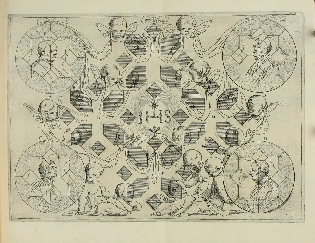 An illustration from La perspectiue pratique : necessaire a tous peintres, graueurs, sculpteurs, architectes, orfeures, brodeurs, tapissiers, et autres qui se meslent de desseigner, 1647, leaf 425