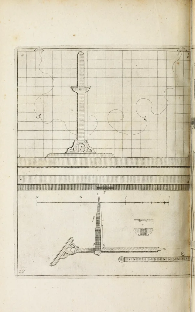 An illustration from La perspective, contenant tant la theorie que la practique et instruction fondamentale d'icelle : remise en volume plus commode qu'auparavant : avec un grand nombre de figures en taille douce, pour tant mieux faciliter et amplifier tout ce qui est de requis en ceste science, 1638, leaf 206