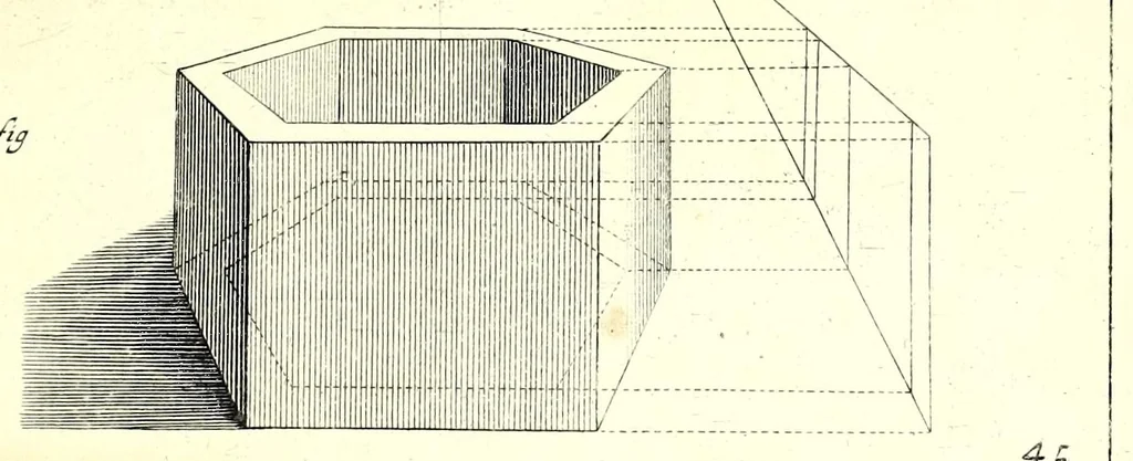 An illustration from La perspective practiqve : necessaire a tovs peintres, gravevrs, scvlptevrs, architectes, orfevres, brodevrs, tapissiers, & autres se seruans du dessein, 1642, leaf 121