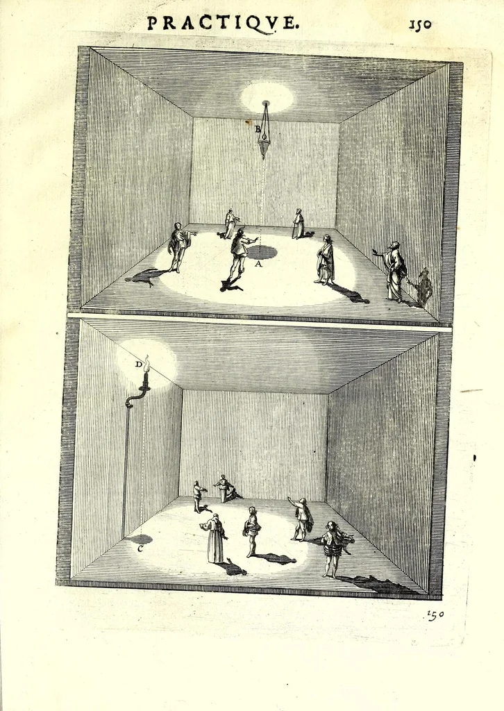 An illustration from La perspective practiqve : necessaire a tovs peintres, gravevrs, scvlptevrs, architectes, orfevres, brodevrs, tapissiers, & autres se seruans du dessein, 1642, leaf 335